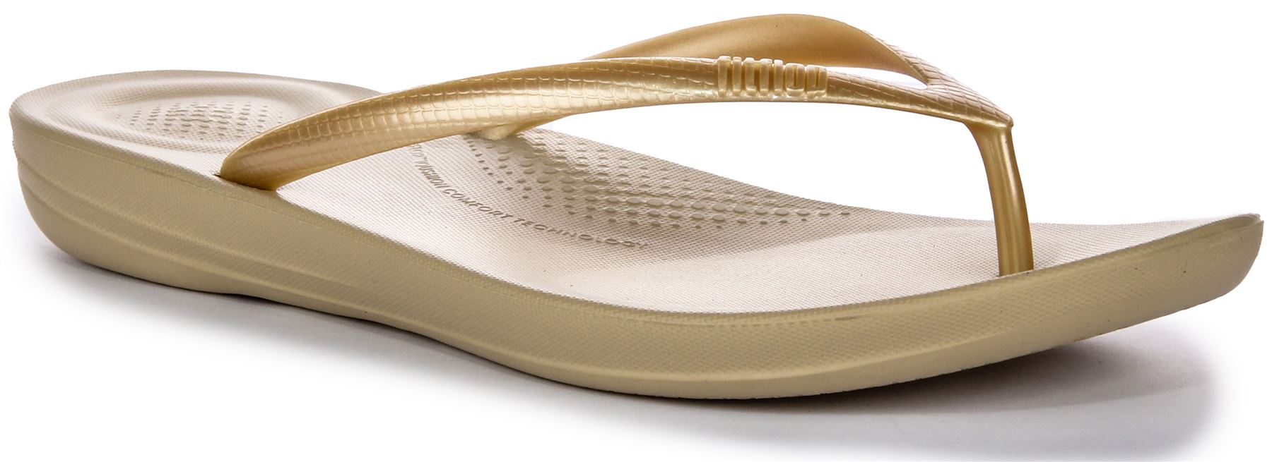 Sandalia Fitflop Iqushion ergonómica de espuma de aire de alto rebote para mujer bronce Reino Unido 5-11 - Imagen 14 de 37