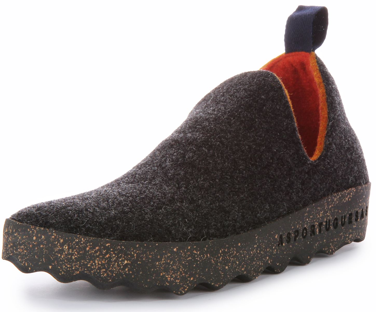Asportuguesas City Felt Slip On Womens Flat Shoes In Black Orange US 5 - 11 - Picture 7 of 25