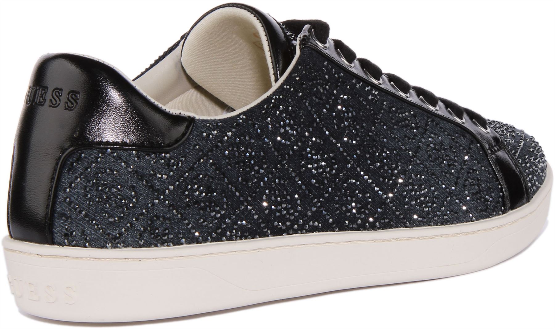 Guess Rosalía Fl7Rs2Den12 4G Zapatillas Estampadas Diamante Azul Mujer Reino Unido 3-8 - Imagen 4 de 13