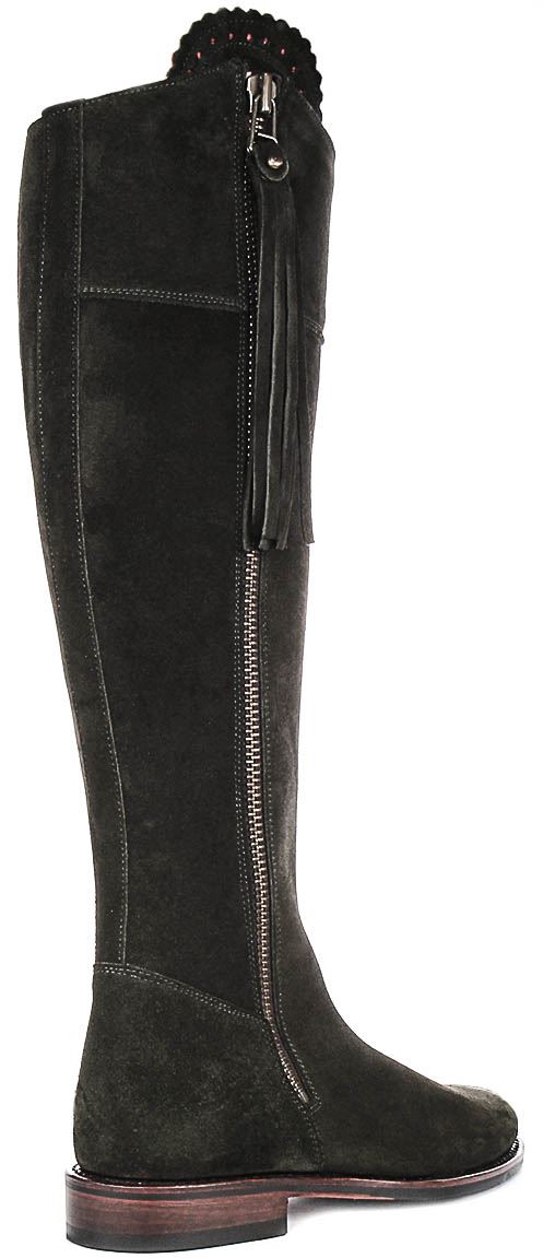 Justinreess England Valentina Sporty Tall Tassel Womens Boot Navy US 5 - 11 - Picture 28 of 37