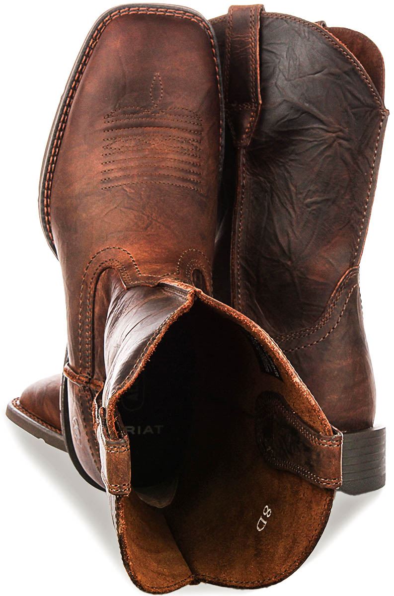 Ariat Sport Rambler Western Pull On Mens Boot In Brown UK 7 - 12