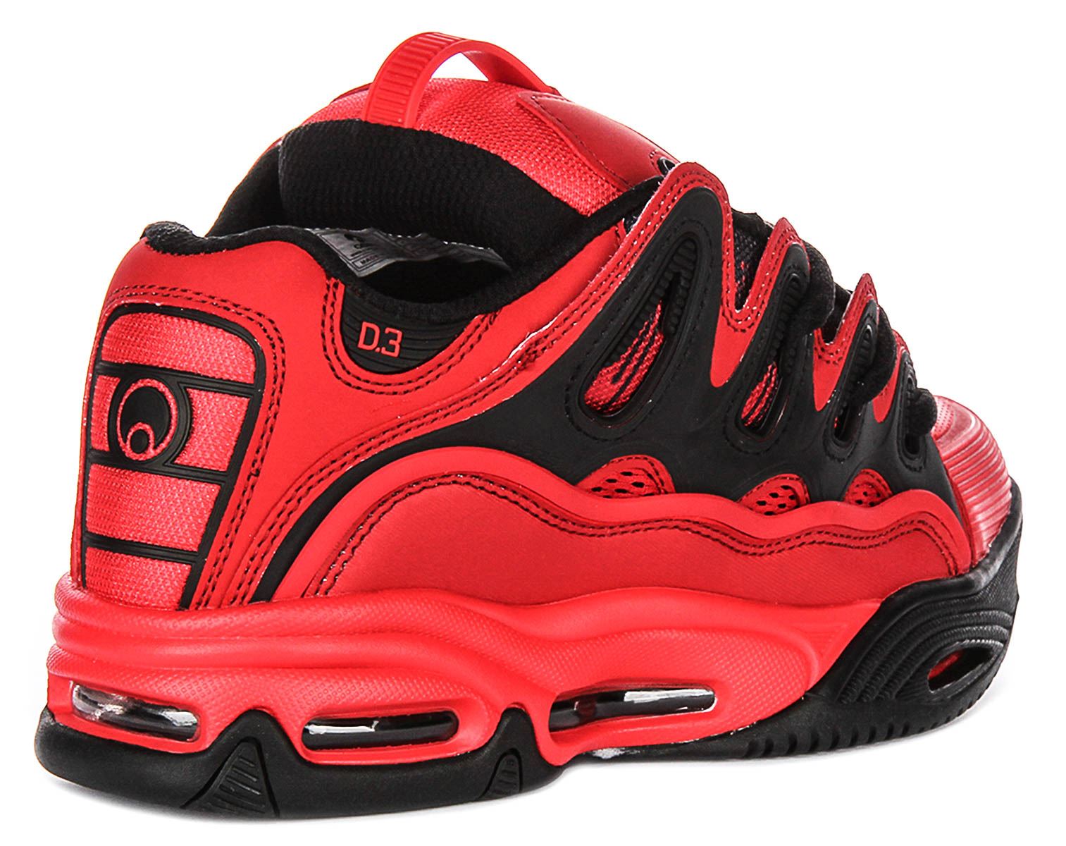 Osiris D3 2001 Suela Gruesa Con Cordones Patín Mujer Entrenador en Rojo Negro Reino Unido 4-6 - Imagen 22 de 25