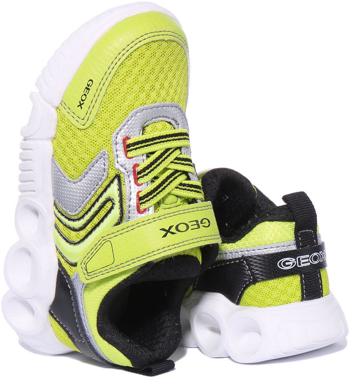 Geox J Wroom Boys Single Strap Led Boy Shoes In Lime Size US 1 - 13 - Picture 5 of 7