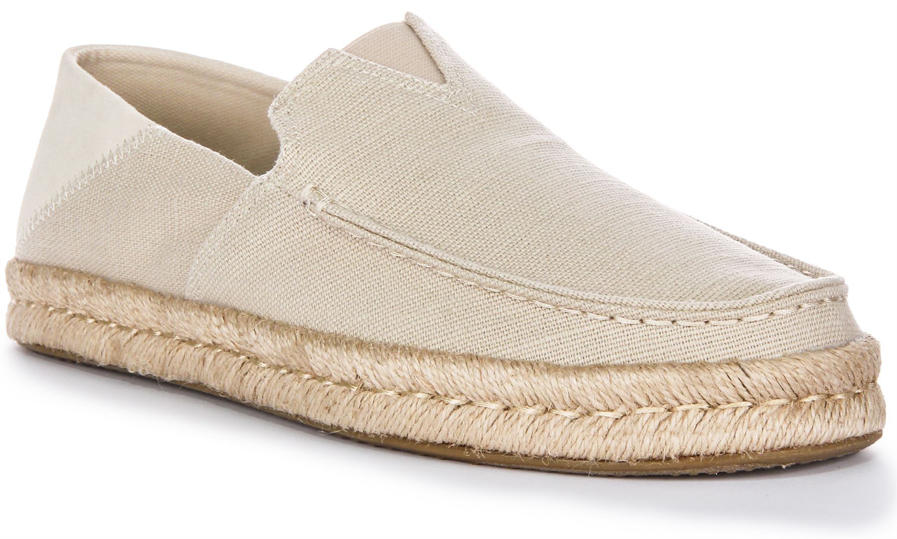 Toms Alonso Heritage Canvas Midsole Slip On Cotton Mens Casual Navy Blue US 13 Mens Alonso Navy Heritage Canvas Rope Loafer Espadrille  main image 2