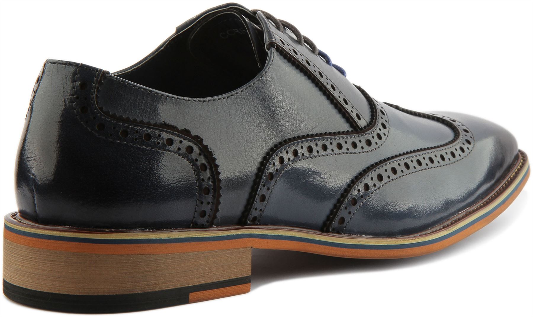Zapatos Oxford Justinreess England Corey con cordones punta cincel gris para hombre EE. UU. 7-13 - Imagen 9 de 12