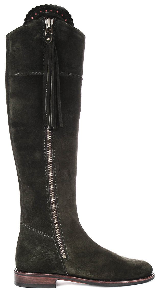 Justinreess England Valentina Sporty Tall Tassel Womens Boot Navy US 5 - 11 - Picture 31 of 37