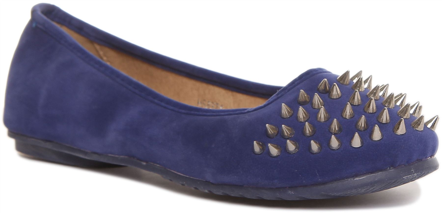 Балетки Damen-Slipper runde Spitze с шипами из Массачусетского технологического института в Блау-Гросс Великобритания 2 8 3190₽