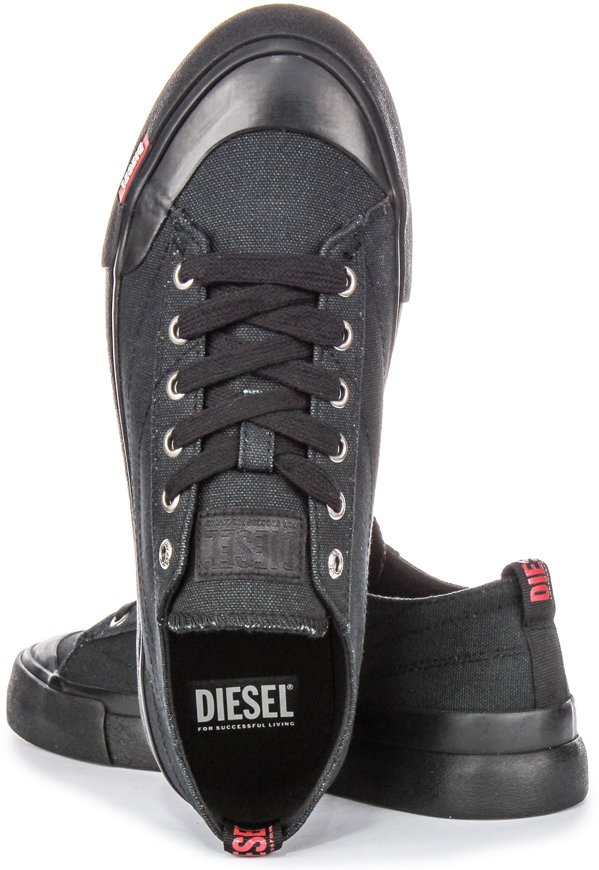 Diesel S-Athos Low Flaunt Low Cut Rubber Toe Canvas Mens