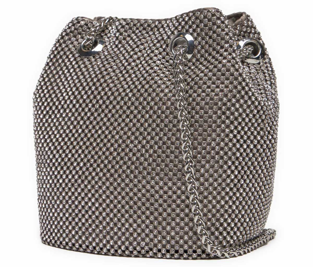 Guess Zalina Tasche Strass Umhängetasche In Silber - Bild 8 von 11