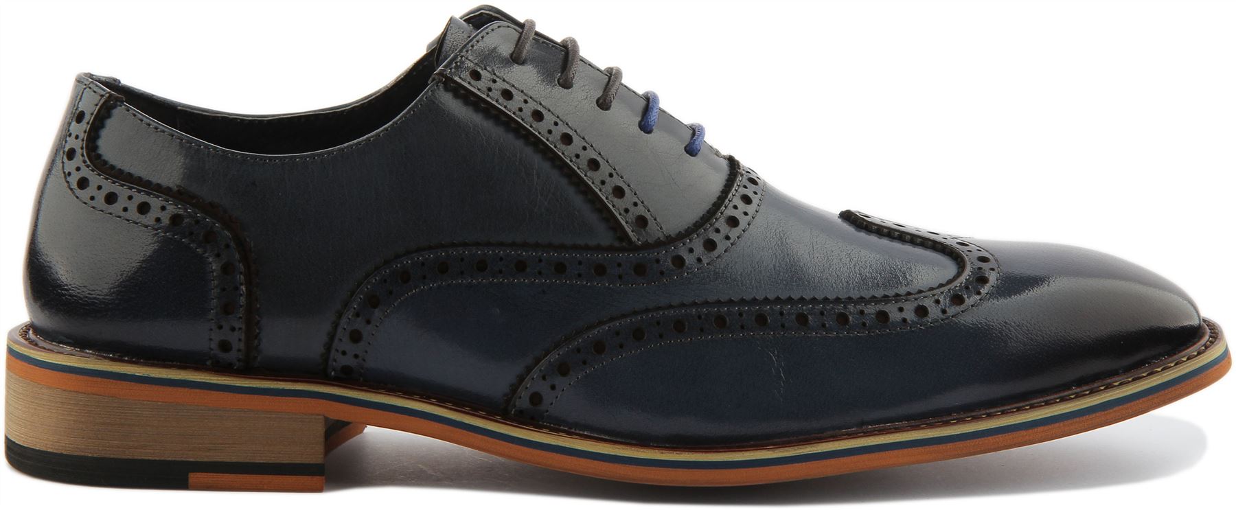 Zapatos Oxford Justinreess England Corey con cordones punta cincel gris para hombre EE. UU. 7-13 - Imagen 8 de 12