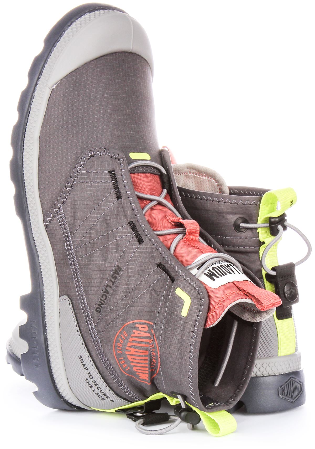 PALLADIUM Pampa Reise Lite Rs Ripstop Schnell Schnürung Stiefel Dunkelgrau UK 4 - Bild 12 von 19