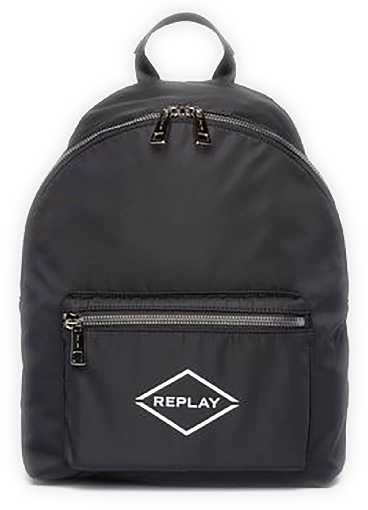 Replay Fu3071.000 Unisex Nylon Backpack With Front Pocket In Black - Picture 6 of 10