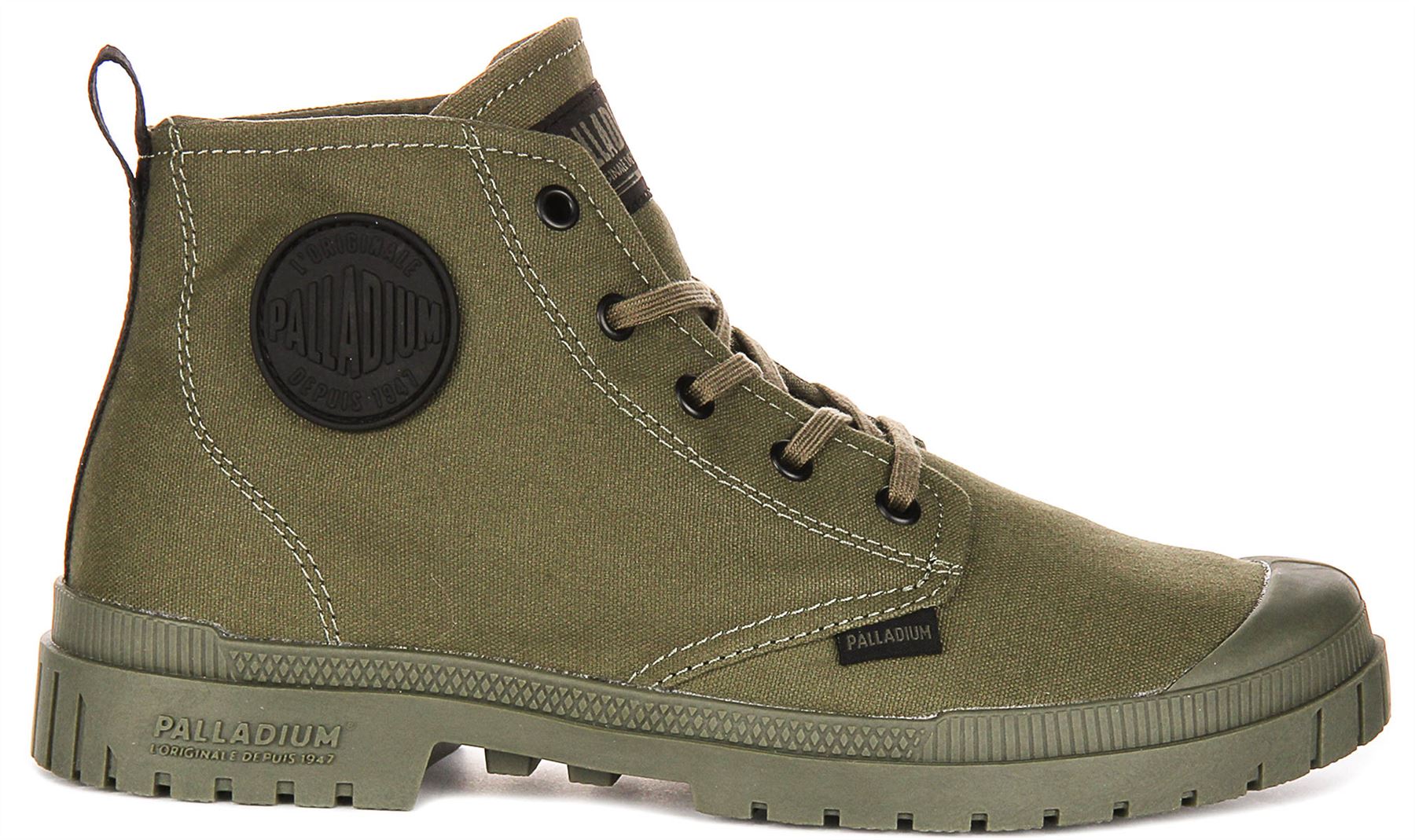 Palladium Pampa Sp20 Hi Trimmed Vegan Sports Mens Boot In Olive UK 4 - 12
