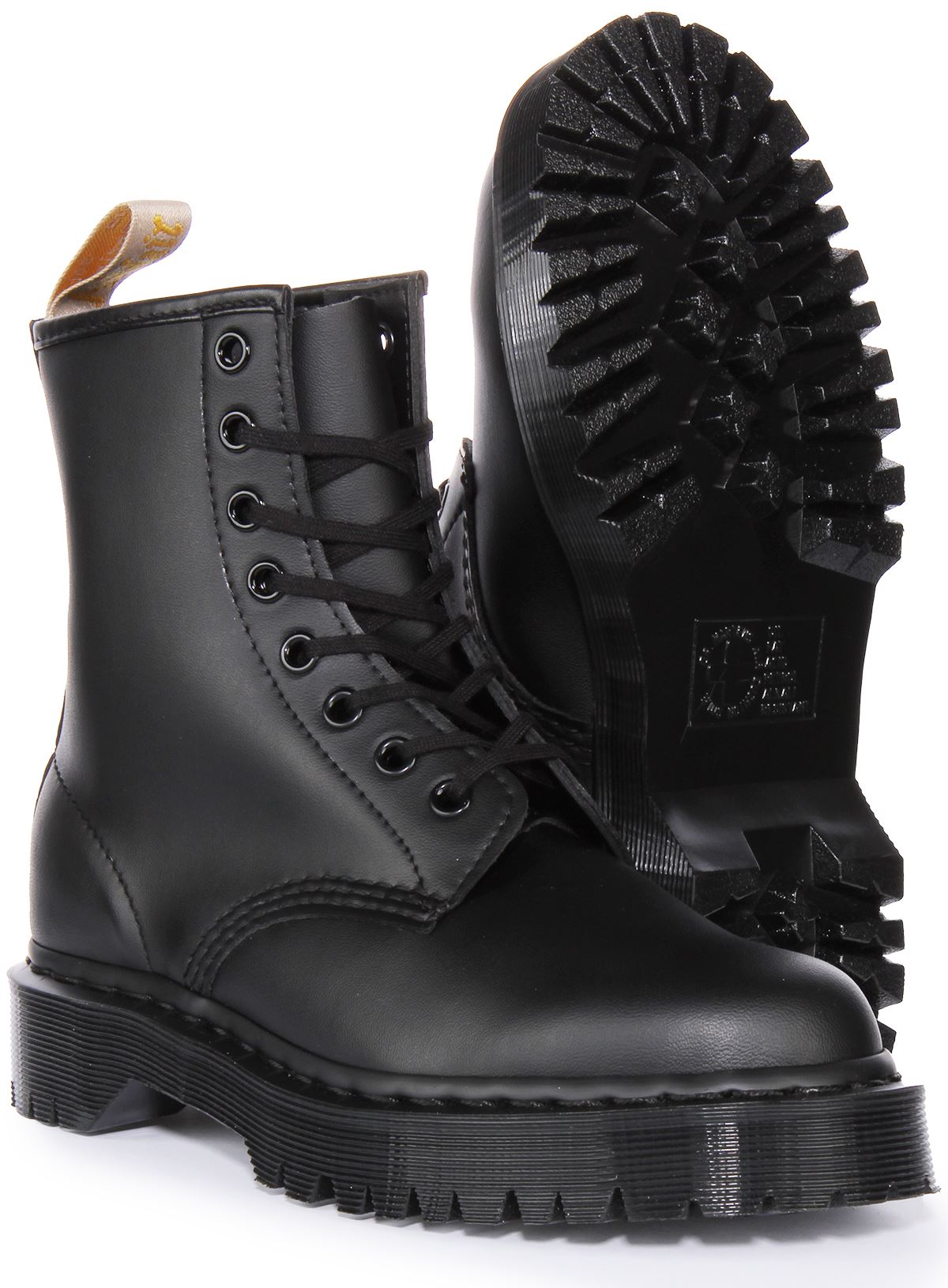 Dr Martens 1460 Bex Mono Vegan Felix Rub Off Unisex Boot In Black