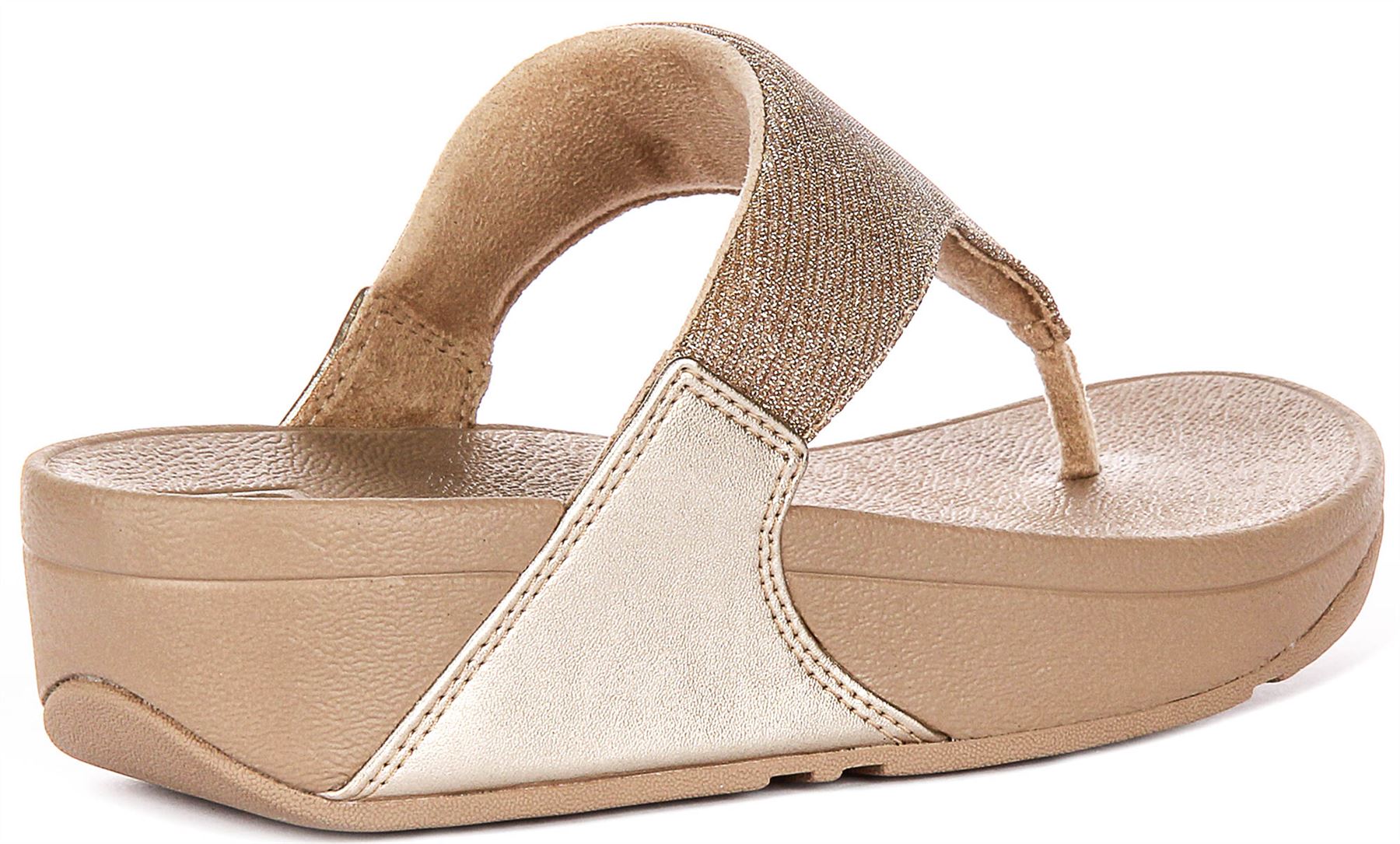 Sandalia Para Mujer Fitflop Lulu Shimmerlux En Pewter UK 3 - 8 - Imagen 10 de 25