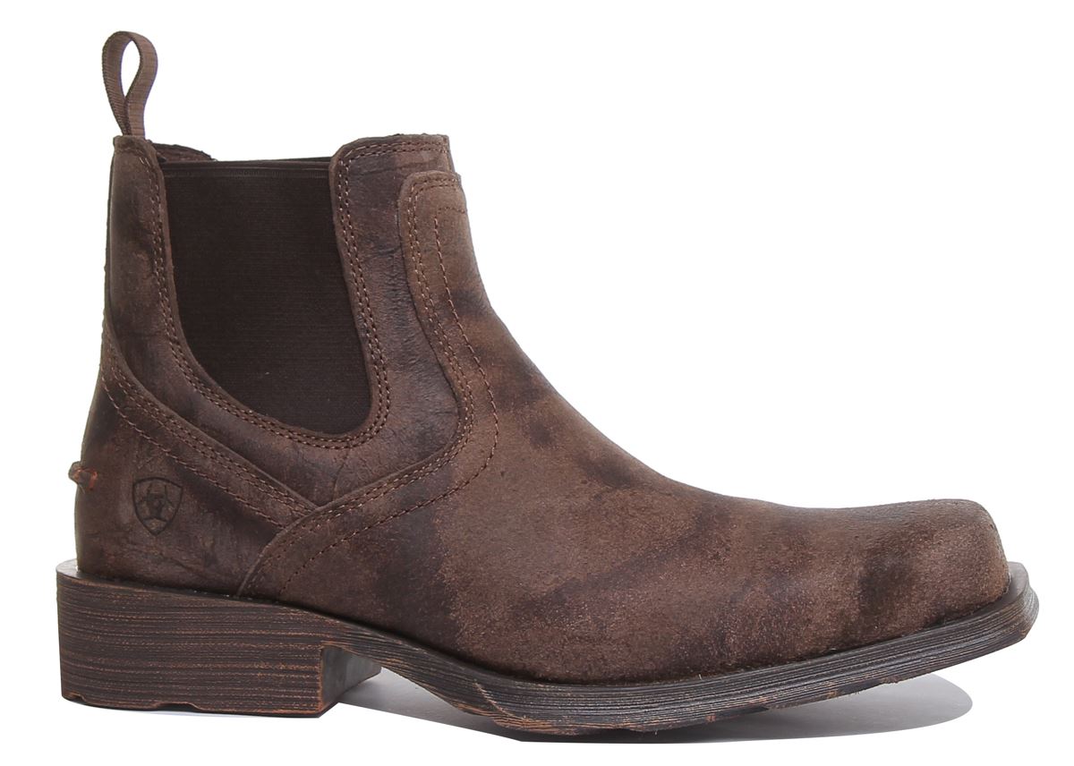 Ariat Mid Town Ramblr Mens Distress Look Chelsea Boots In Stone UK 6 - 12 - Picture 50 of 84
