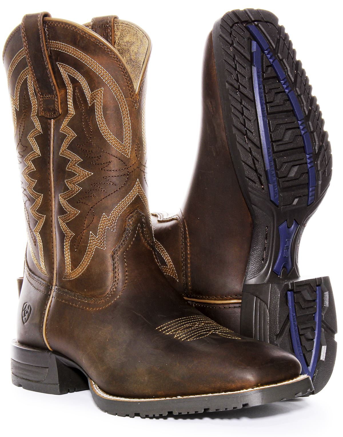 Ariat Mens Hybrid Ranchwork Western Boot Thatch Brown 11 並行輸入品 Ariat: Men\u0027s Thatch Brown Hybrid Ranchwork Western Boot \u2013 La Raza