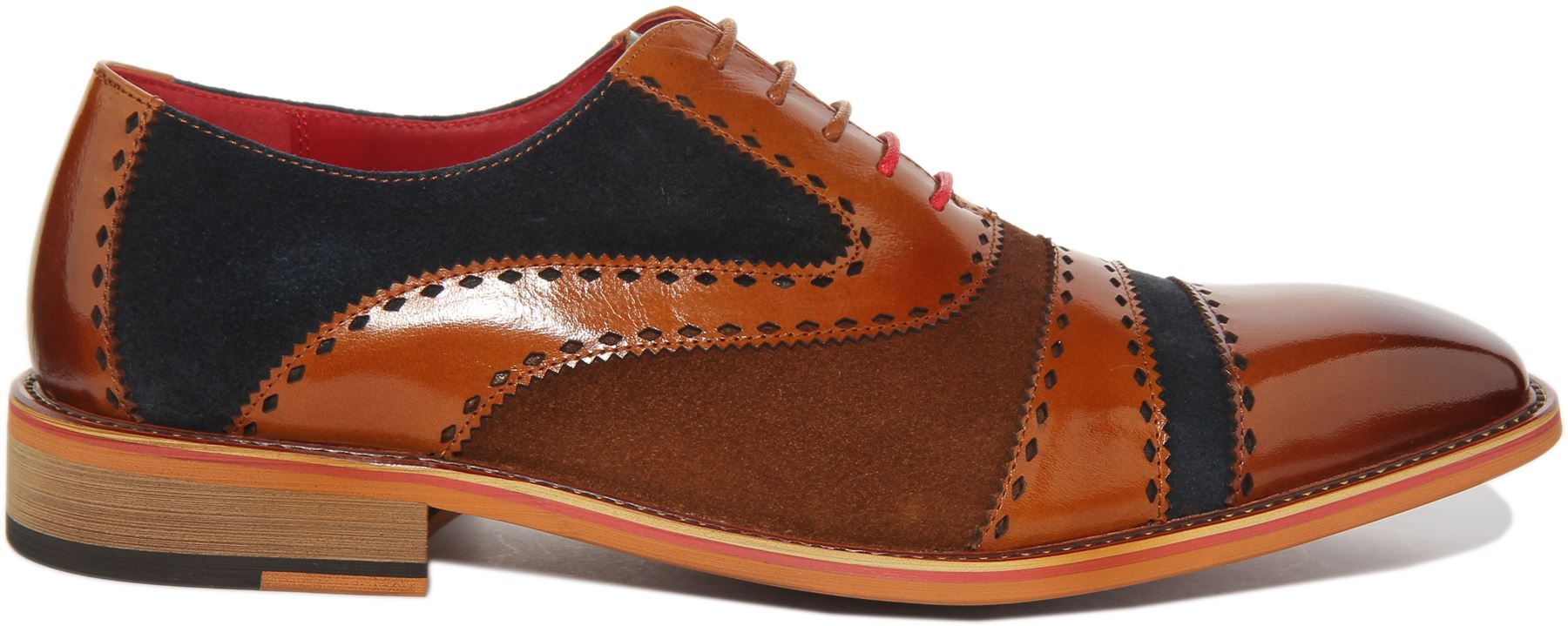 JUSTINREESS ENGLAND Ollie Mens Lace Up Tri-Tonal Leather Brogues UK Size 6 - 13 - Picture 8 of 14