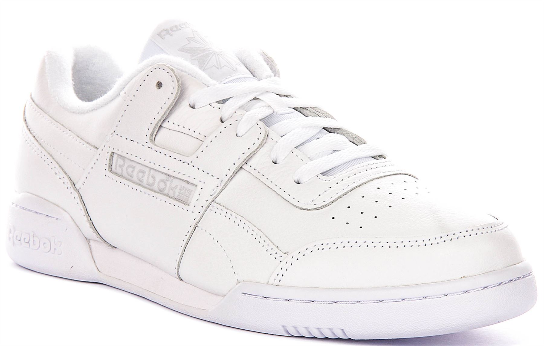 Reebok Workout Plus Classic Cupsole Mens Trainers White UK 7 - 12