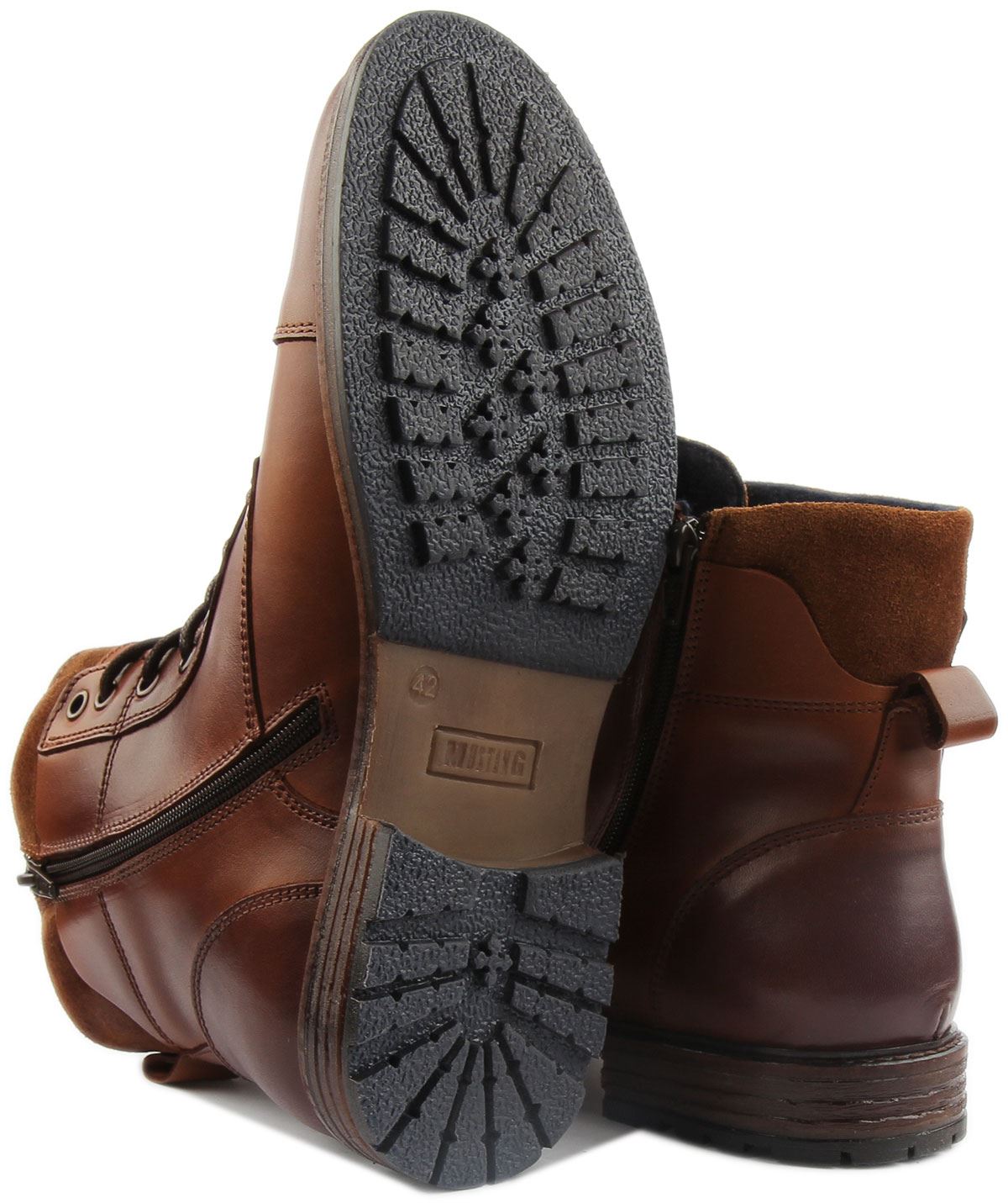 Mustang 4890-505 Mens Lace Up Leather Ankle Boots In Tan UK Size 6 - 11 |  eBay