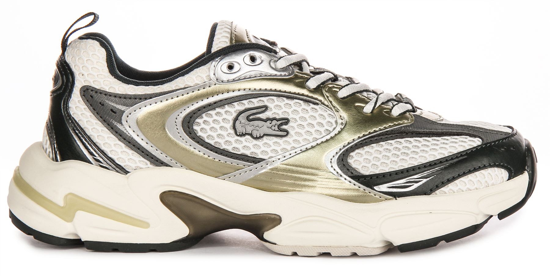 Lacoste Storm 96 2K Lace Up Run Womens Sneakers Off White US 5