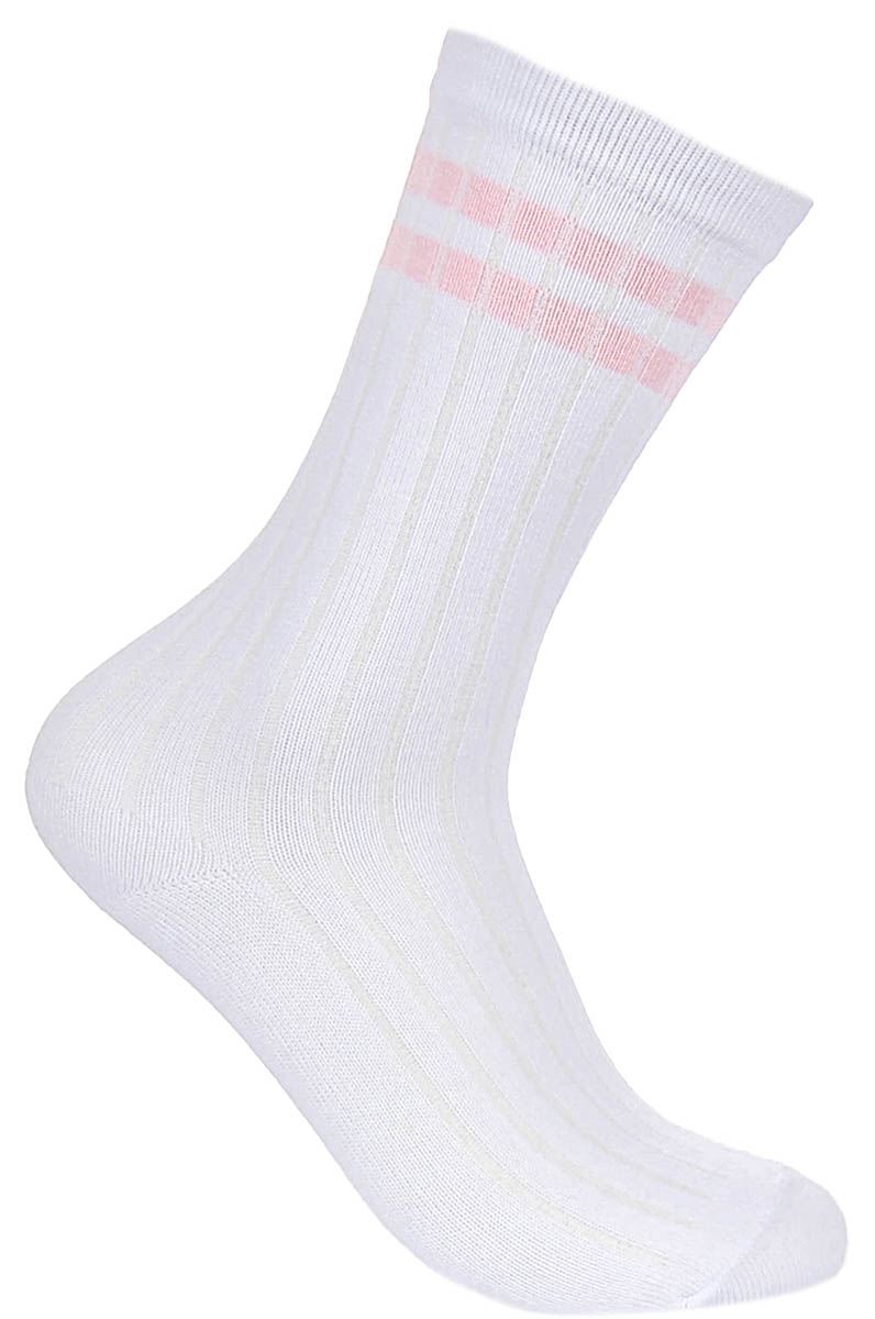 Justinreess England 2P Stripe Cotton Wear Womens Socks In White Black One Size - Picture 33 of 37