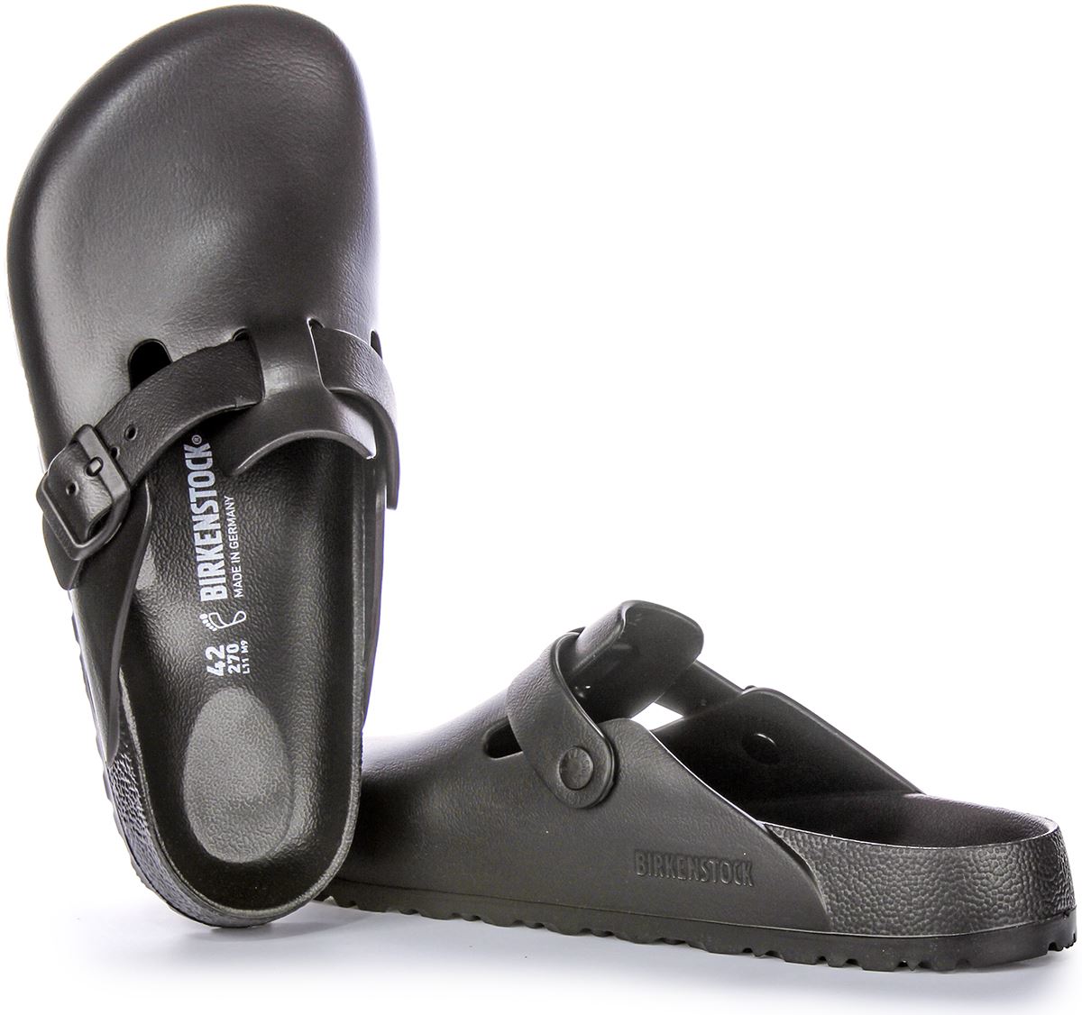 Birkenstock Boston Eva Beach Rubber Sandal Unisex Sandal Black 7- 12 - Picture 5 of 13