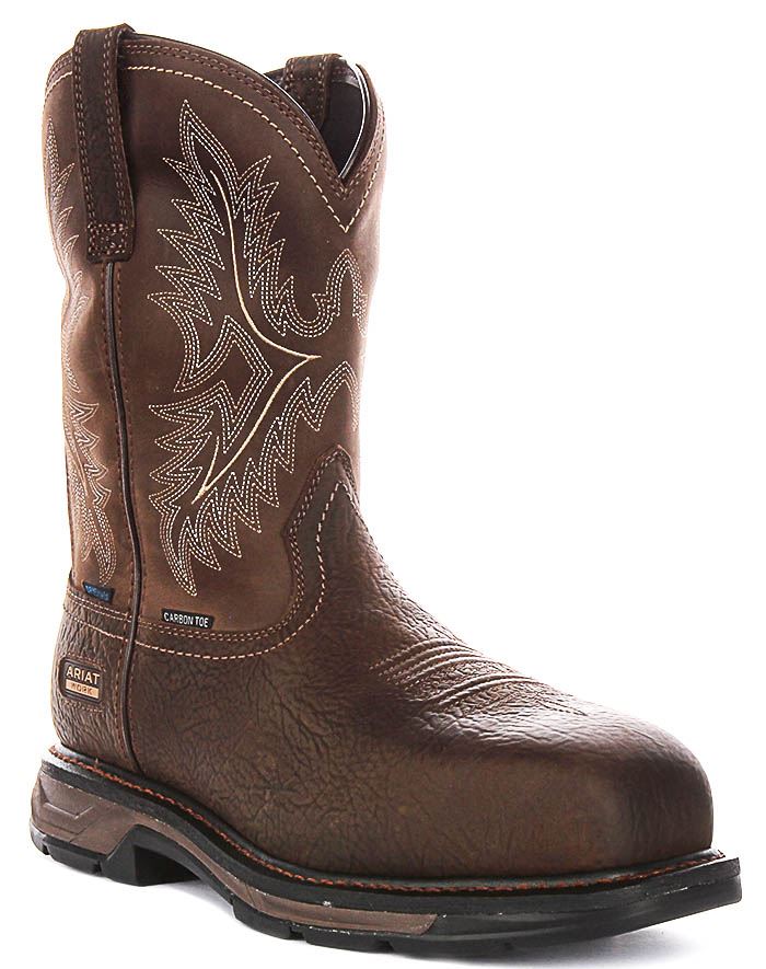 Ariat Workhog XT H2O Wide Square Toe Steel Toe Mens Boot Brown UK 7 - 12