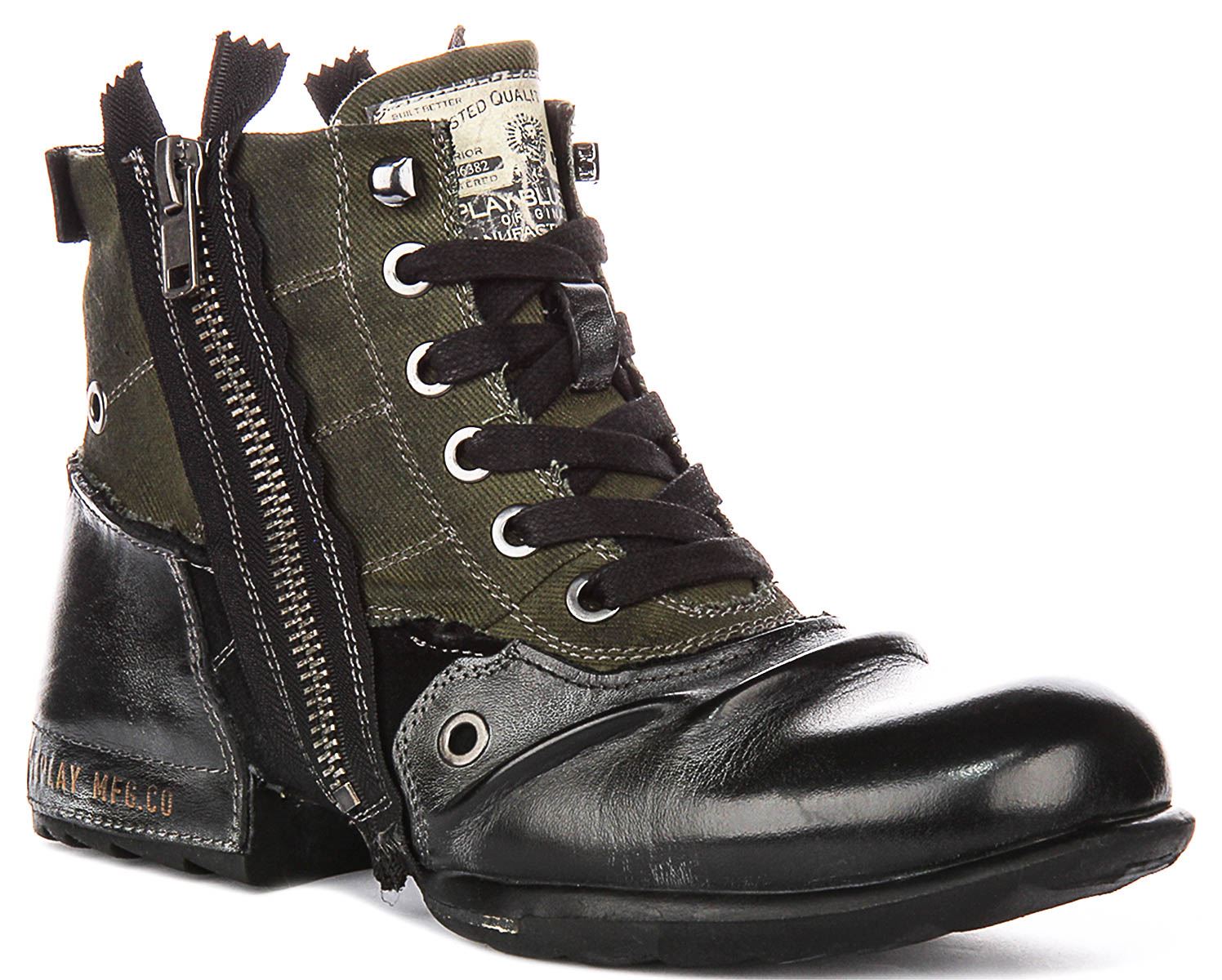 Replay Grip Limited Schnrstiefeletten Herren Schwarz Grn UK 6 - 11 33390₽
