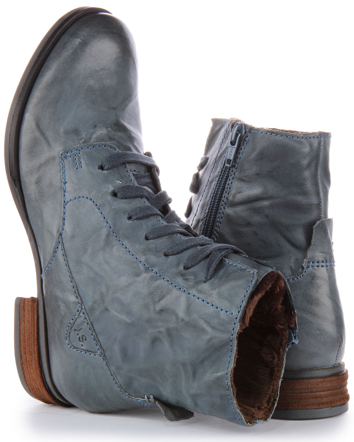 Josef Seibel Sanja 01 Womens Lace Up Leather Ankle Boots In Olive Size UK 3 - 8 - Picture 17 of 19