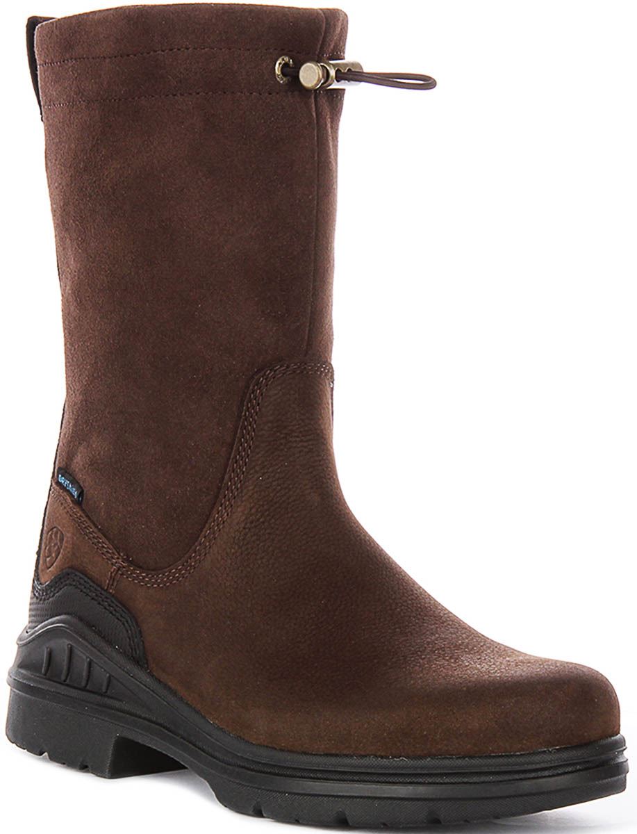 Ariat Barnyard wasserdichte Damenstiefel zum Überziehen Dunkelbraun UK 3   9