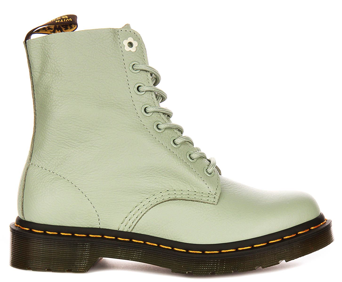 DR MARTENS 1460 Pascal Virginia 8 Ojo Verdugón Mujer Botas IN Verde Salvia GB 3 - Imagen 45 de 49