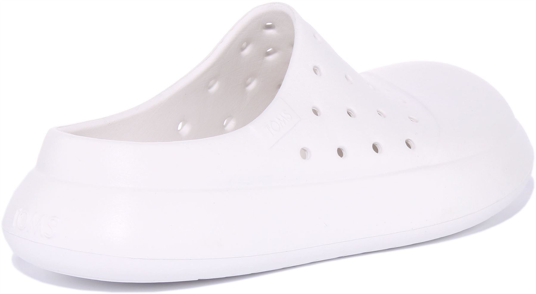 Toms Clog Mallow Eco Slip On Rubber Espadrille Unisex Sandals White UK 3- 12 - Picture 16 of 19