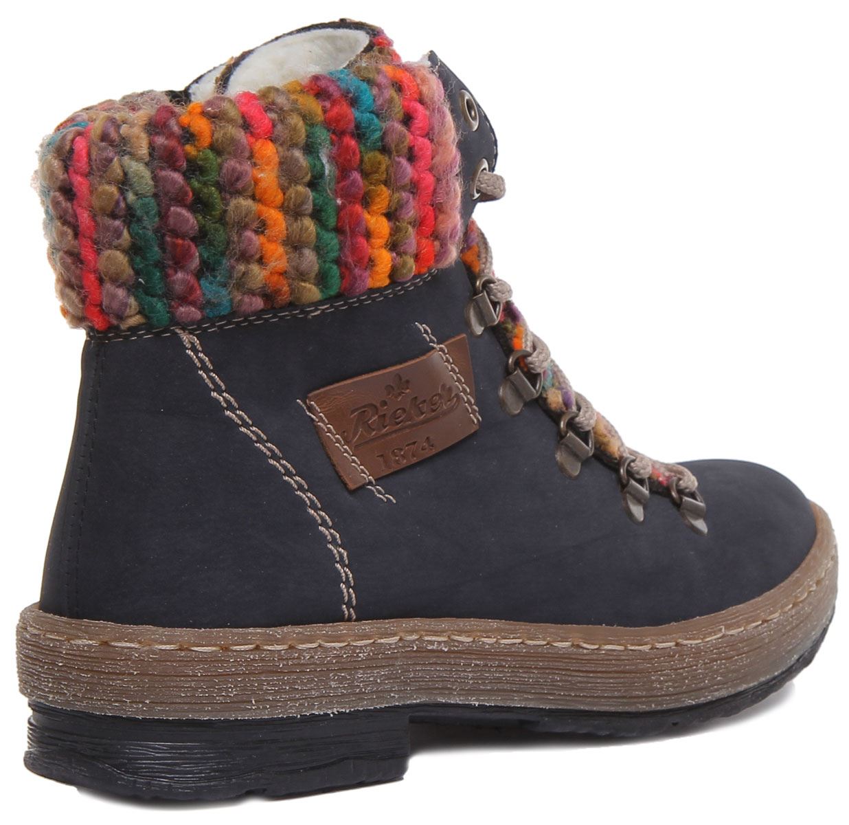 Rieker Womens Faux Leather Zip Trainers, White | McElhinneys