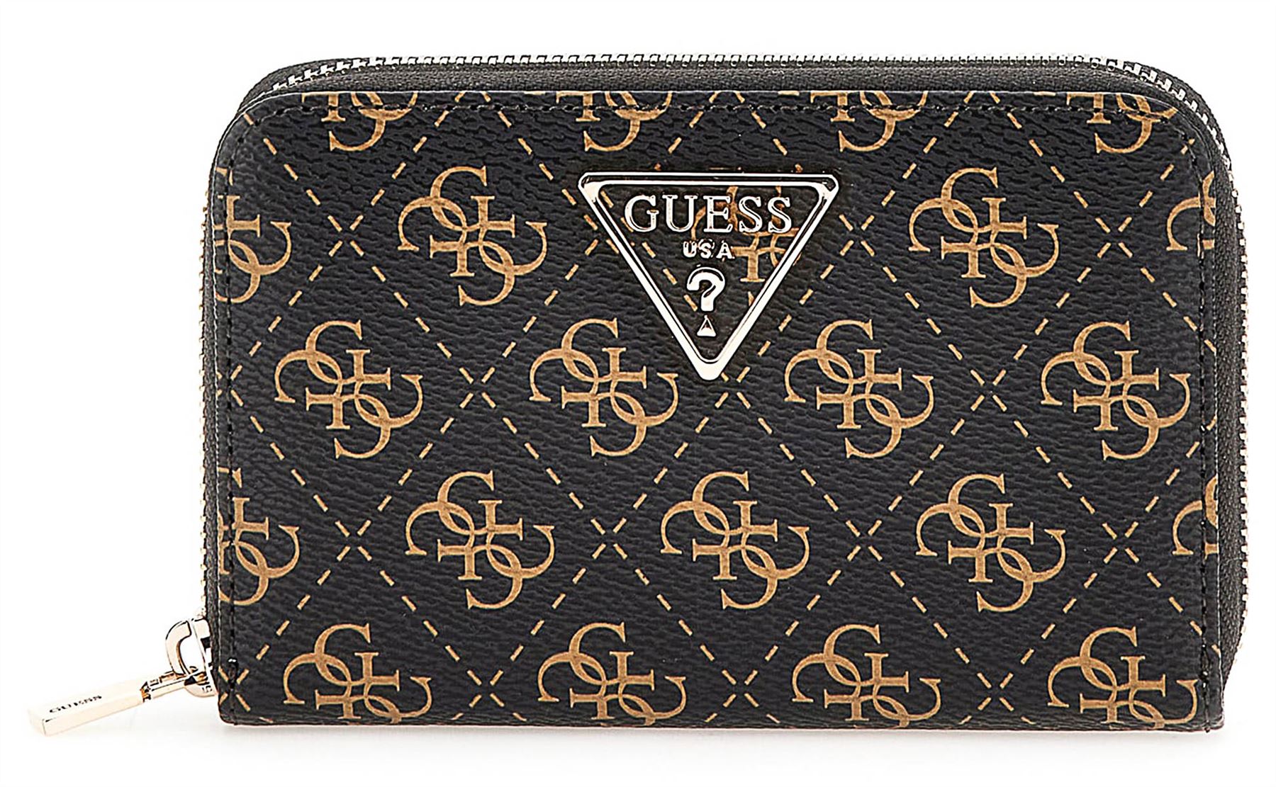 Guess Laurel Medium Zip Around Purse Womens Wallet In Brown 14 x 9 x 3 CM - Picture 3 of 4
