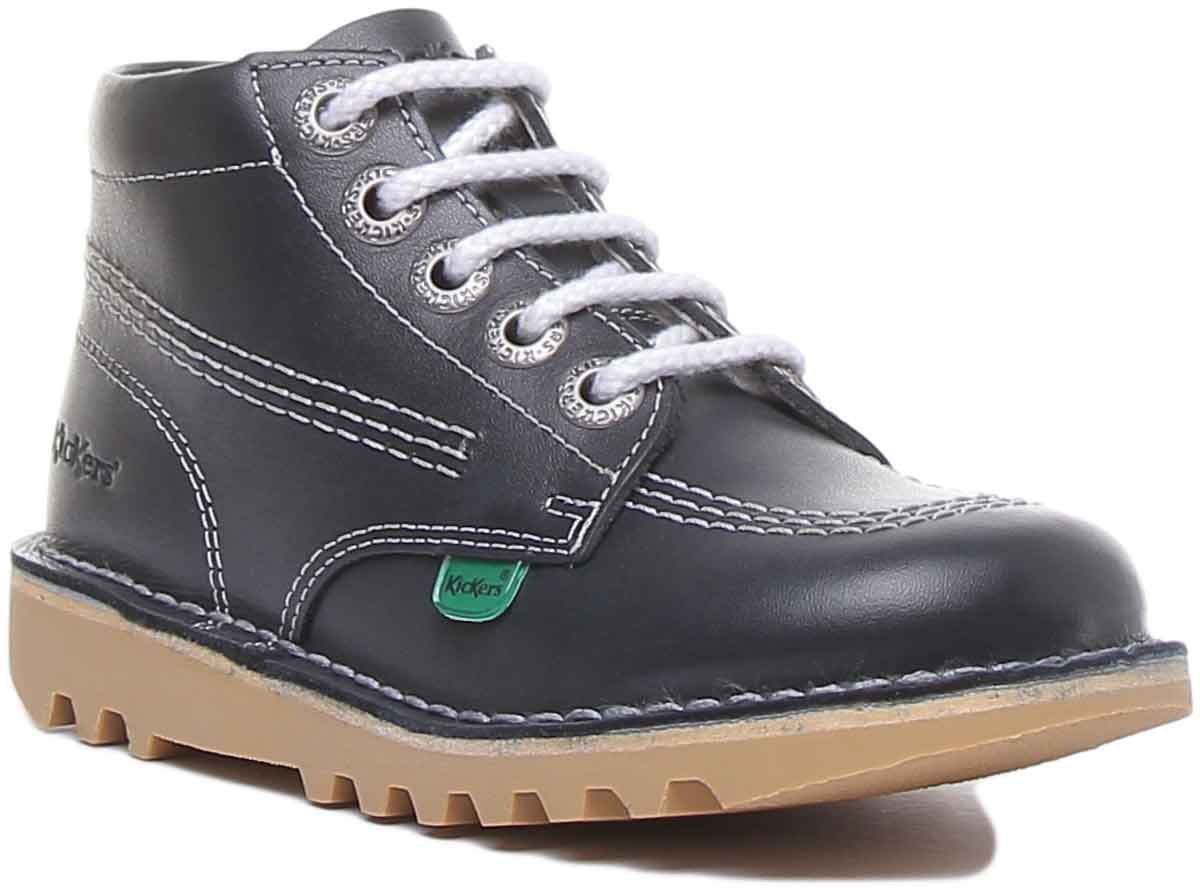 Kickers Kick Hi Zip Core Lace With Side Zip In Dark Blue Size US 1- 14 - Picture 14 of 31