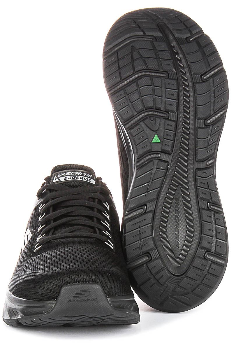 Zapatillas de deporte para hombre en negro Edgeride Conten Lace Up Eco de Skechers EU 41-46