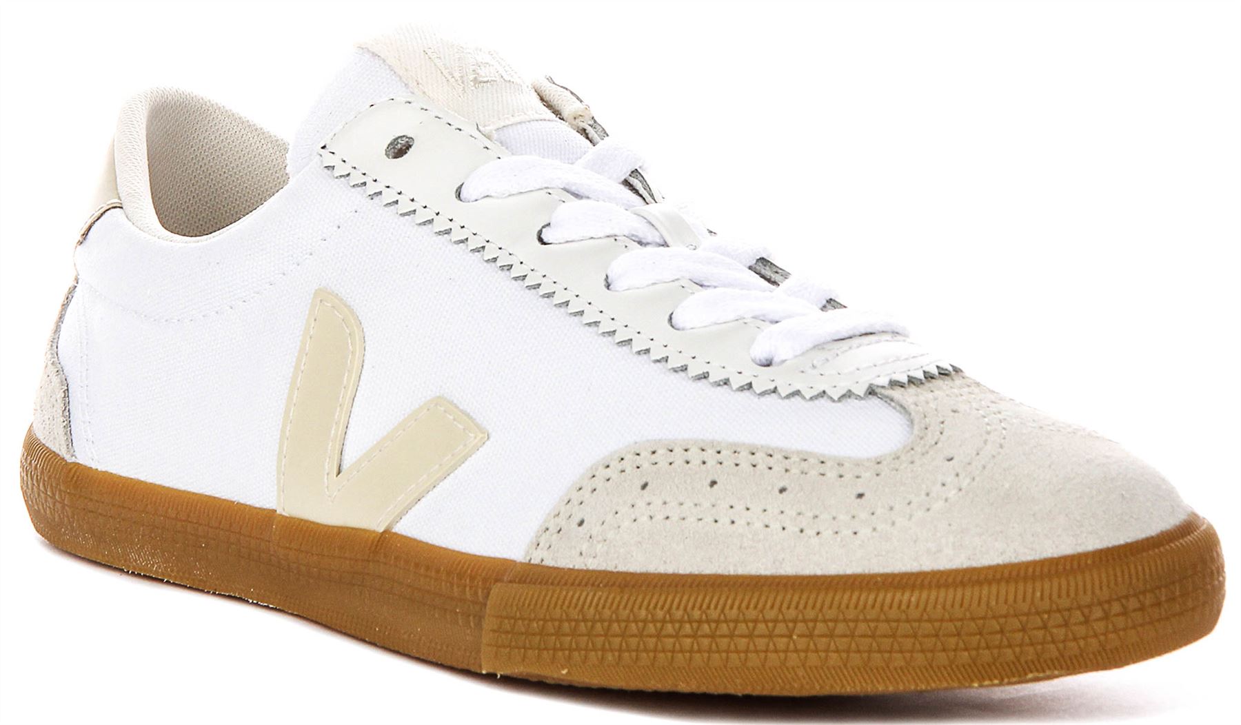 Veja Volley Canvas 70s Volleyball Lace Up Womens Sneakers In Natural US 6 - 10