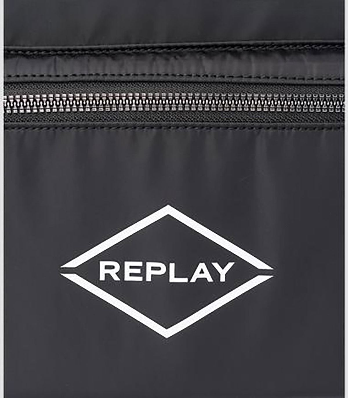 Replay Fu3071.000 Unisex Nylon Backpack With Front Pocket In Black - Picture 9 of 10