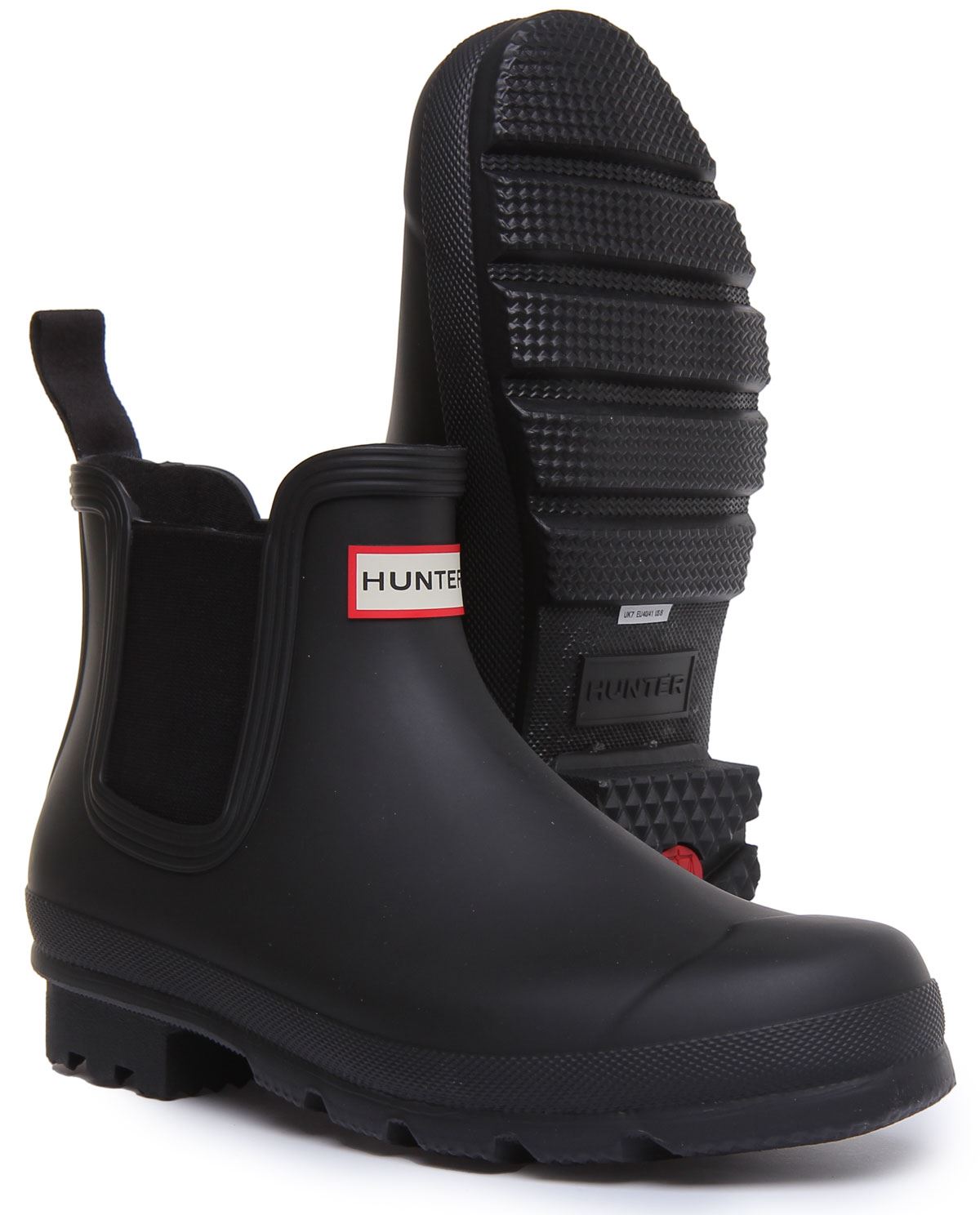 Hunter Men's Original Chelsea Rain Boots - Dark Olive Rubber Ankle Boots, Size 10 US - View #11