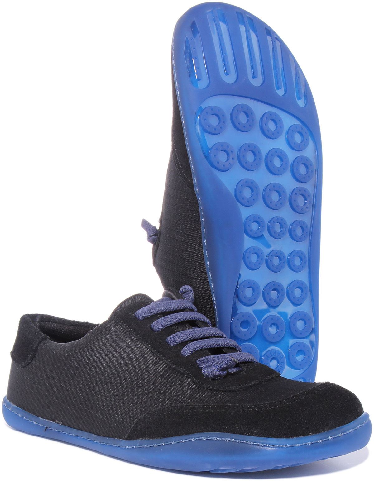 Camper Peu Cami Mens Elastic Laces Leather Shoes In Dark