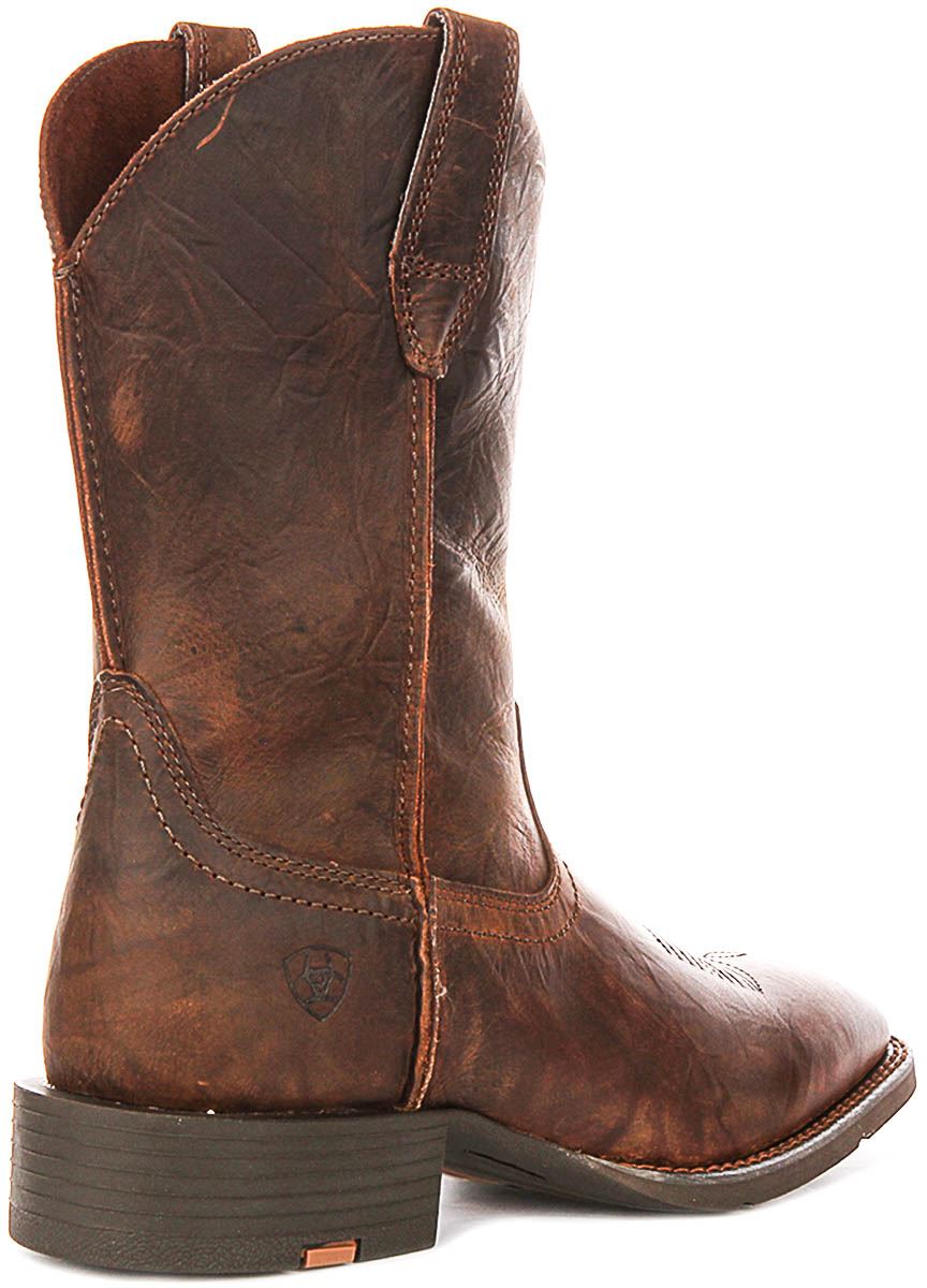Ariat Sport Rambler Western Pull On Mens Boot In Brown UK 7 - 12