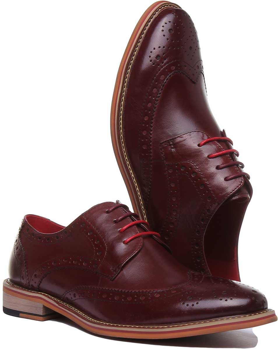 Justin Reece England Dover Wooden Derby Mens Formal Shoes In Black UK 6 - 14 - Picture 30 of 31