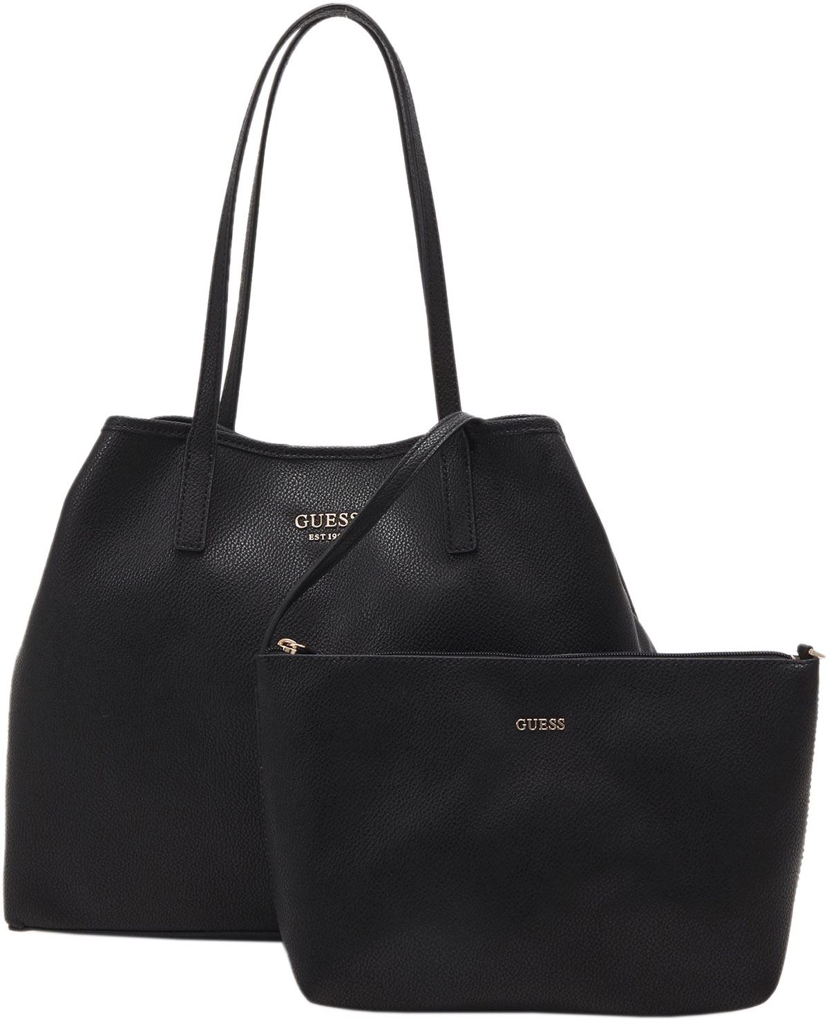 Guess Vikky Womens Extra Large Tote In Black - Picture 9 of 12
