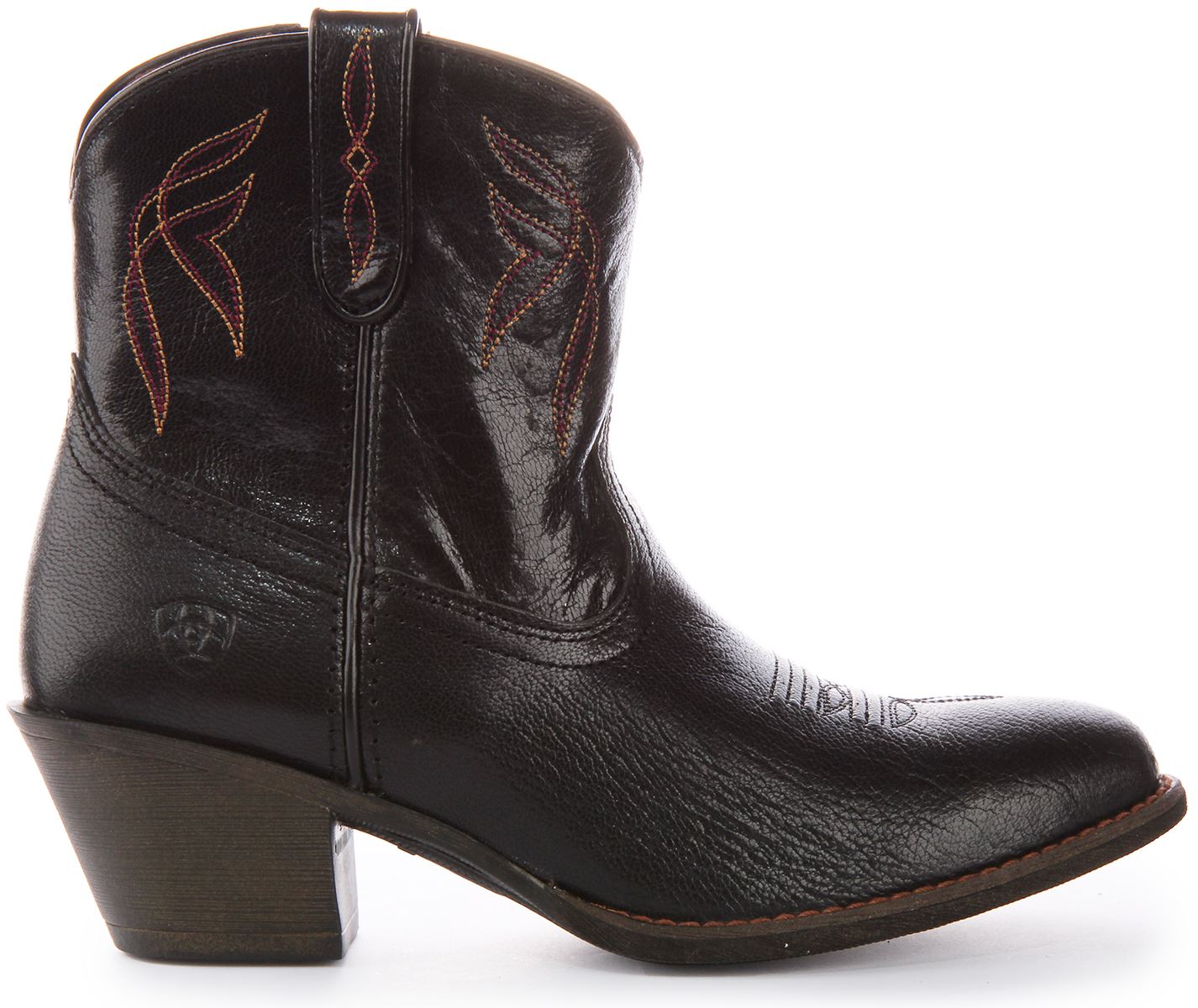 Ariat Darlin Western in schwarz vollkörniger kurzer Cowboy-Damenstiefel UK 3 - 8 - Bild 3 von 13