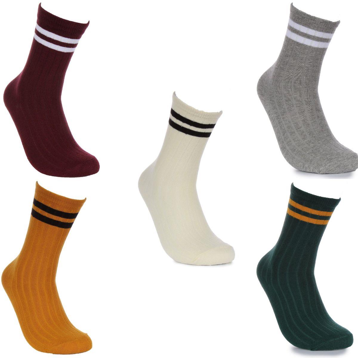 ◆SATUR◆ Leisure Stripe Socks British Racing Green Mustar Justinreess England Stripe Cotton Socks For Men Socks In