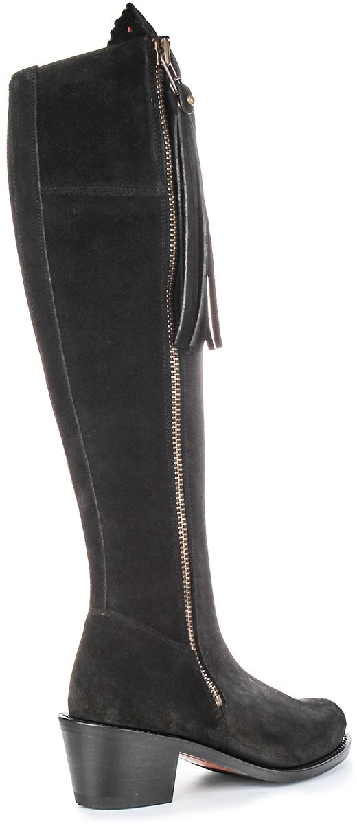 Justinreess England Valentina Sporty Tall Tassel Womens Boot Navy US 5 - 11 - Picture 4 of 37