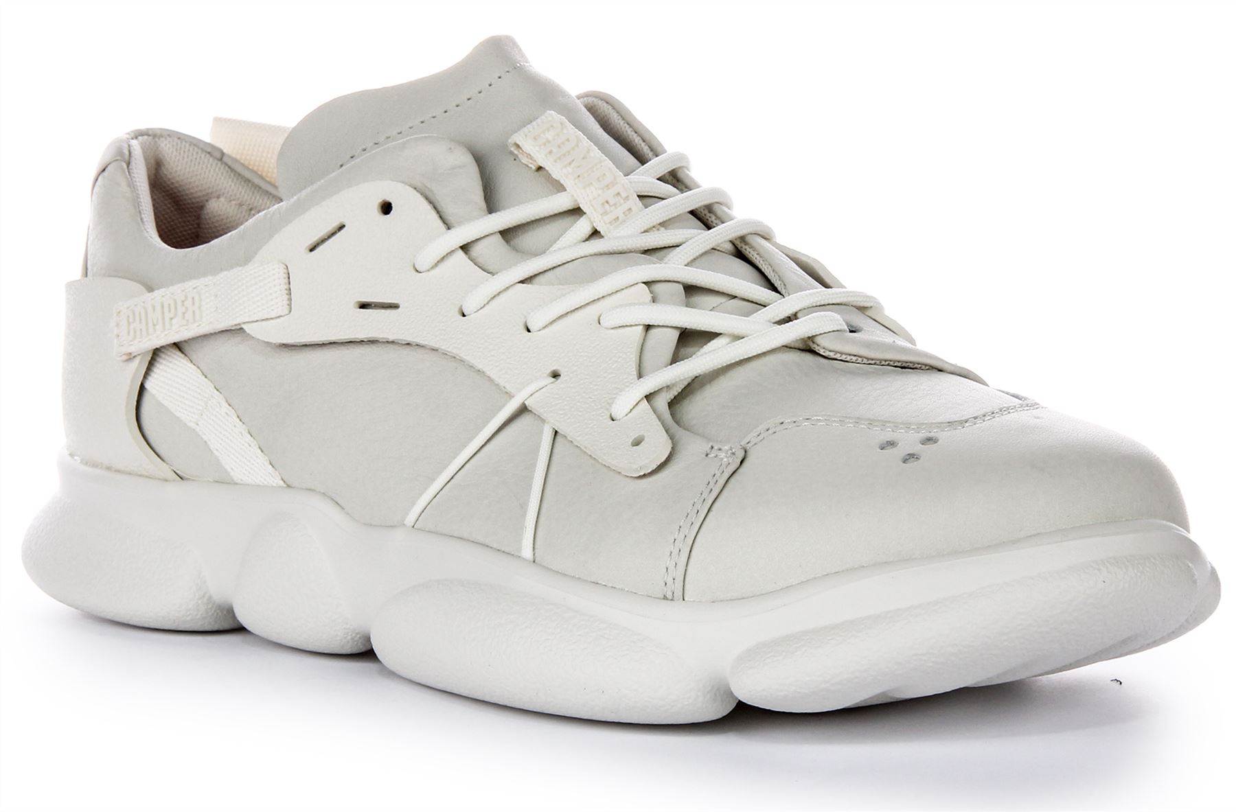 Camper Lace Up Non Dyed Sport Organic Leather Mens Trainer Off White UK 6 - 12