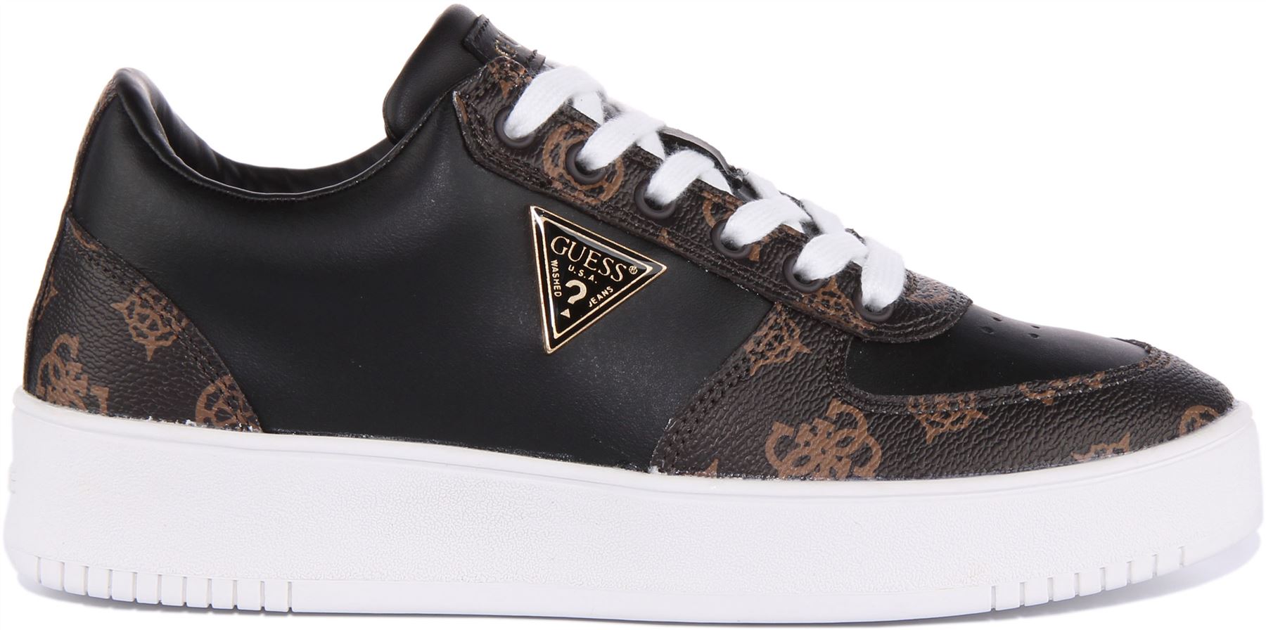 Guess Fl8Sidfal12 Cestas Sidney 4G Logo Impreso Entrenador Blanco Mujer Reino Unido 3-8 - Imagen 3 de 13