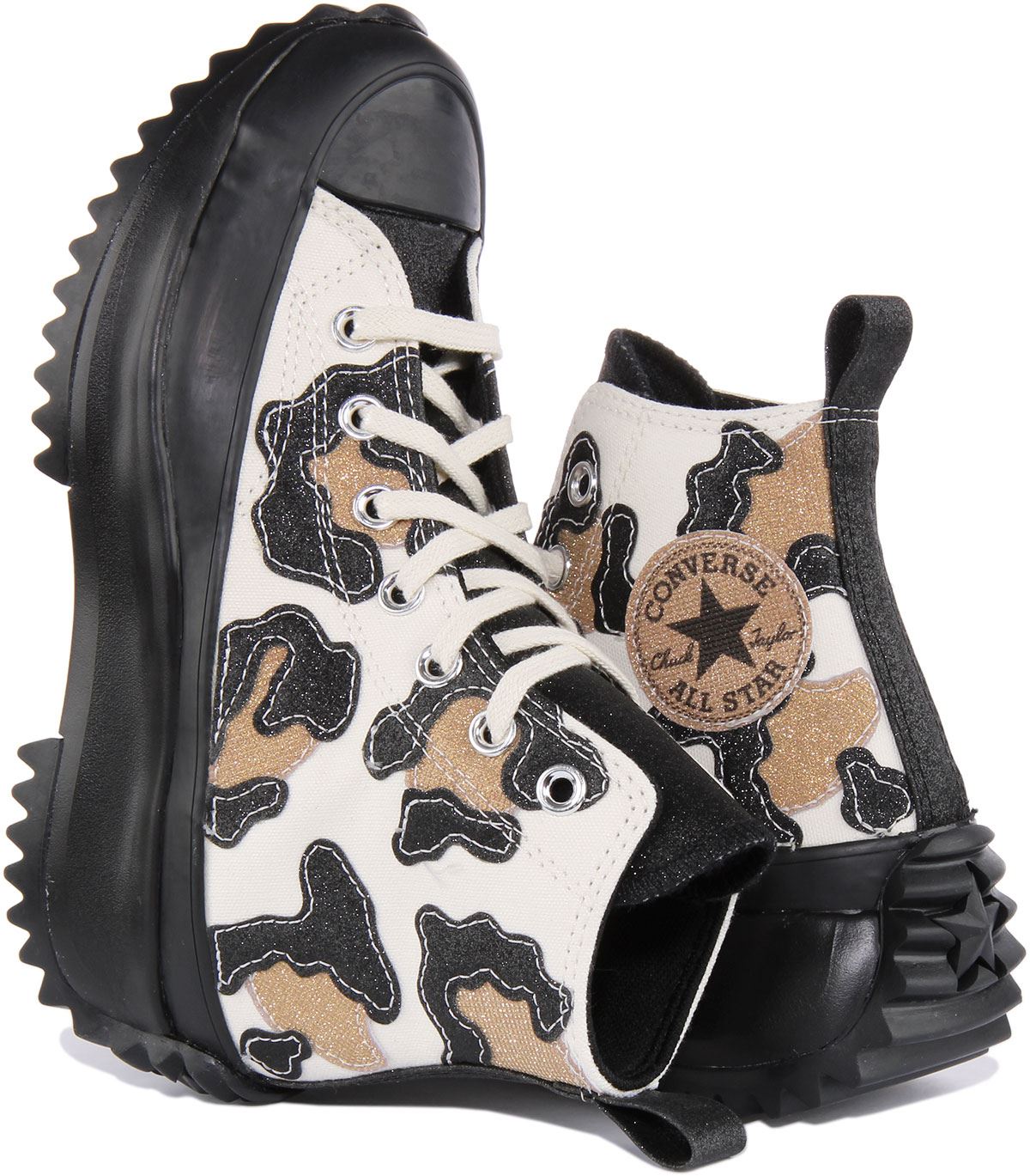 Converse 172036C Run Star Hike Hi Unisex High Sneakers In Leopard